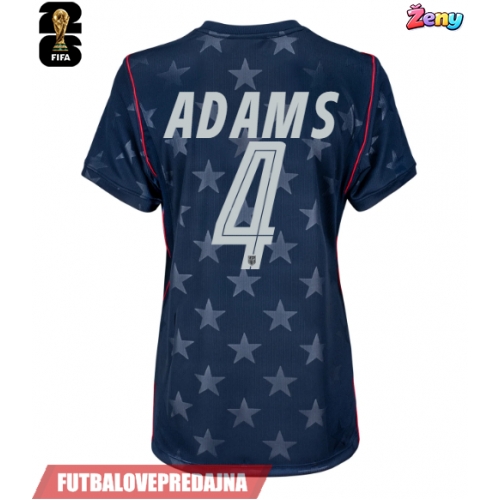 Lacne Ženy Futbalové dres Spojené štáty Tyler Adams #4 MS 2026 Krátky Rukáv - Preč